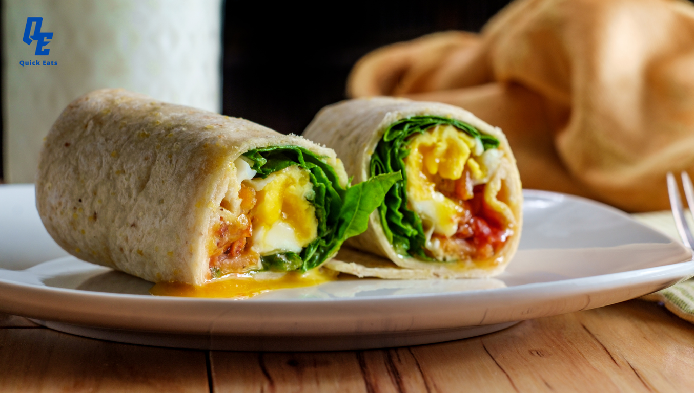 spinach and egg wrap